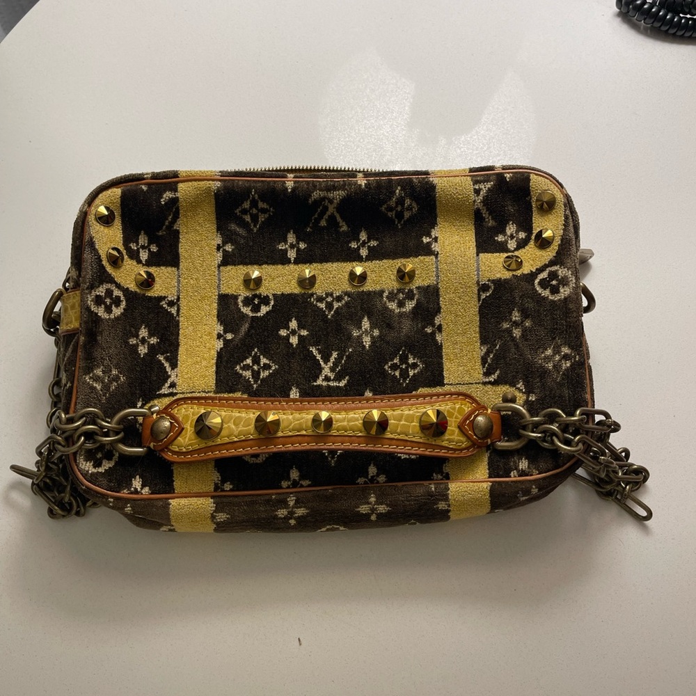 Louis Vuitton Trocadero Brown and Yellow Crossbody Bag with Monogram Canvas